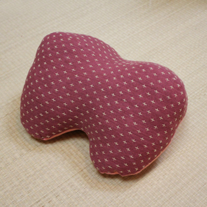 絣刺子(小豆色) むら糸(桃色)